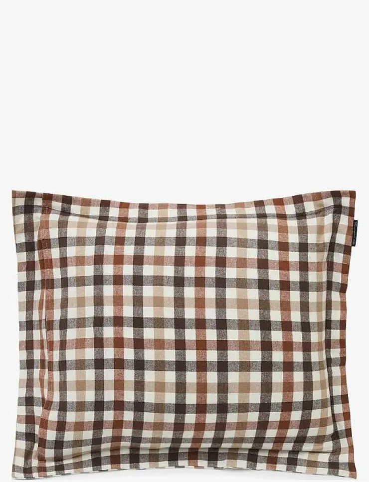 Lexington Home Rust Brown/White Checked Cotton Flannel Pillowcase - Örngott| Sängtextilier