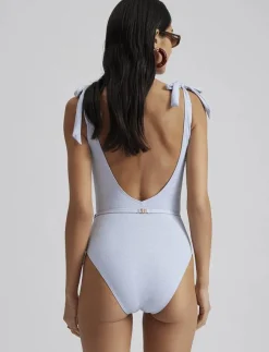Kvinnor Malina Badkläder|Sally v-neck swimsuit - Baddräkter