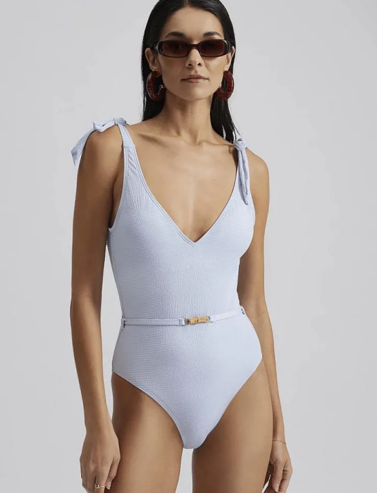 Kvinnor Malina Badkläder|Sally v-neck swimsuit - Baddräkter