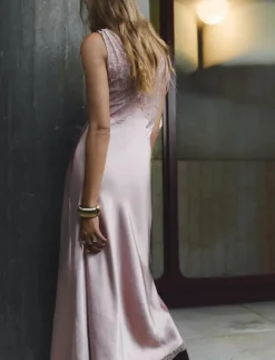 Kvinnor Mango Klänningar|Satin camisole dress - Spetsklänningar