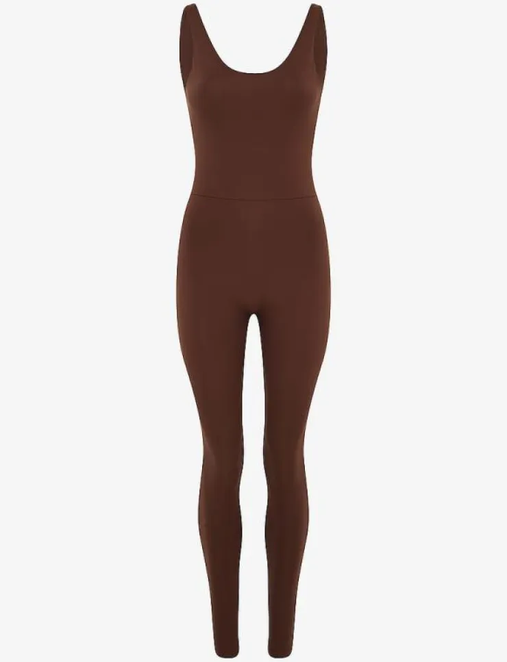 Kvinnor Girlfriend Collective Toppar & T-Shirts|Plus Size & Curvy|Scoop Back Unitard, Long - Jumpsuits & Bodies