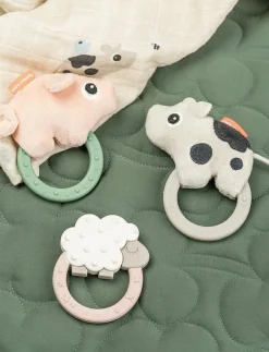 Done by Deer Sensory rattle w/teether Pigee - Bitleksaker|Barn Babyleksaker|Babyleksaker