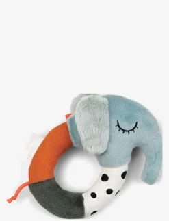 Barn Done by Deer Babyleksaker|Babyleksaker|Sensory ring rattle Elphee - Interaktiva leksaker