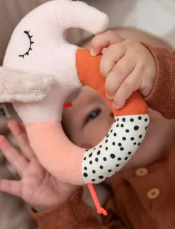 Barn Done by Deer Babyleksaker|Babyleksaker|Sensory ring rattle Elphee - Interaktiva leksaker