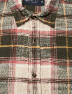 Abercrombie & Fitch SEP5 LS SLUB FLANNEL PLAID - Flanellskjortor| Overshirts