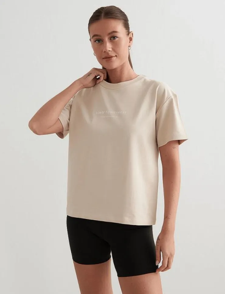 Kvinnor aim´n Toppar & T-Shirts|Serif Boxy T-Shirt - T-Shirts