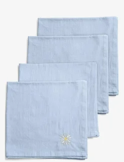 Midnatt Servetter 4-pack Daisy - Tygservetter| Kökstextilier|Textilier