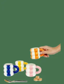 Balvi Muggar & Koppar|Set 4 Kaffekoppar i keramik Floats, blandade färger - Kaffekoppar