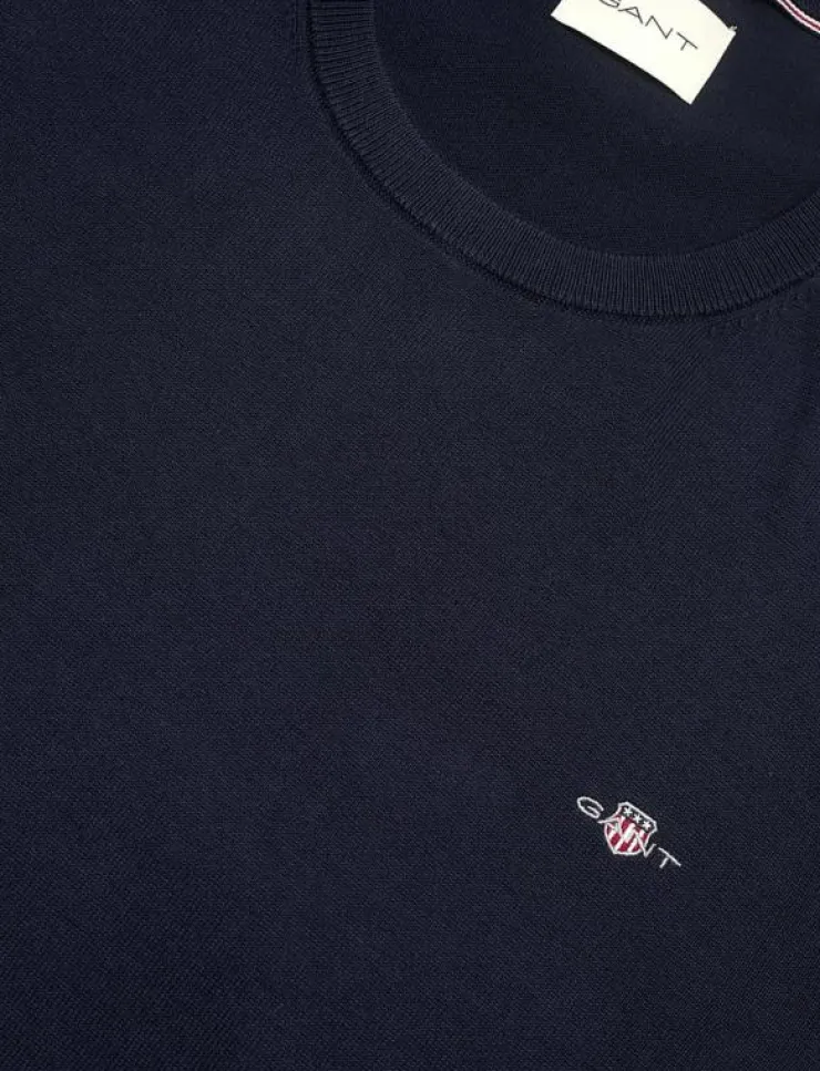 GANT SHIELD COTTON C-NECK - Rundhalsad| Stickat
