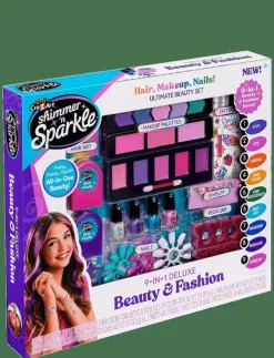SHIMMER N SPARKLE 9 IN 1 DELUXE BEAUTY AND FASHION - Låtsassmink & Accessoar|Barn Rollspel
