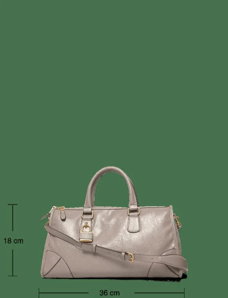 Kvinnor Mango Handväskor|Shiny handbag with handles - Handväskor