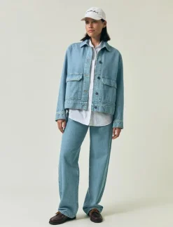 Kvinnor Lexington Clothing Jackor & Kappor|Short Denim Jacket - Jeansjackor