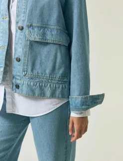 Kvinnor Lexington Clothing Jackor & Kappor|Short Denim Jacket - Jeansjackor
