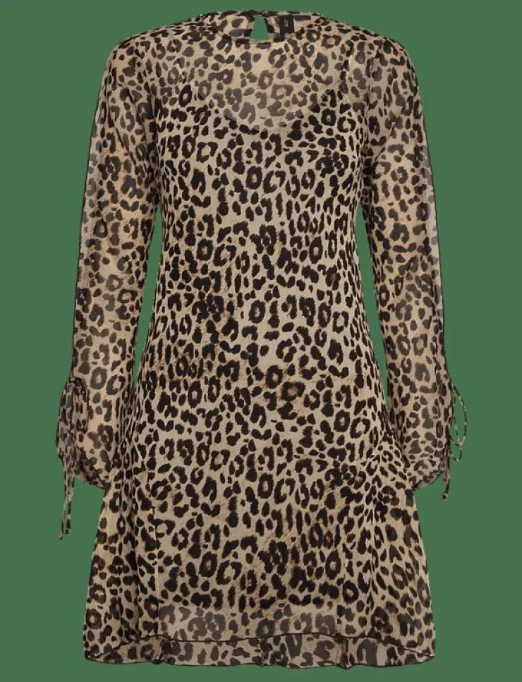 Kvinnor Mango Klänningar|Short leopard-print dress - Korta klänningar