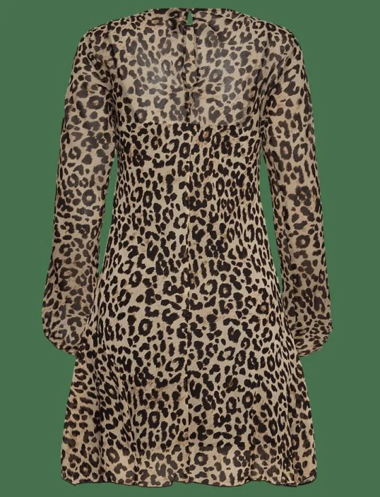Kvinnor Mango Klänningar|Short leopard-print dress - Korta klänningar