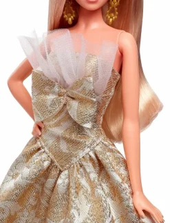 Barn Barbie Dockor & Tillbehör|Signature 2025 Holiday Fashion Doll, Seasonal Collector, Blonde with Silver & Gold Gown - Dockor