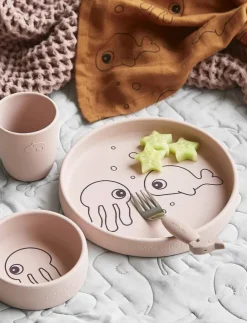 Done by Deer Silicone dinner set Sea friends - Serveringsset|Barn Mata