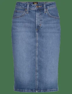 Kvinnor Lee Jeans Kjolar|Skirt - Jeanskjol