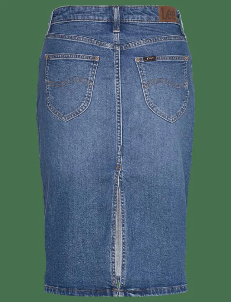 Kvinnor Lee Jeans Kjolar|Skirt - Jeanskjol