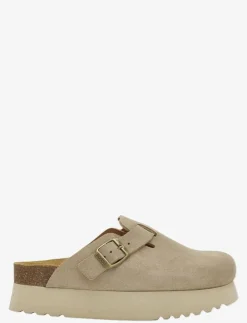 Kvinnor Scholl Clogs|Platta Skor|SL JUSTINE SUEDE - Platta mules