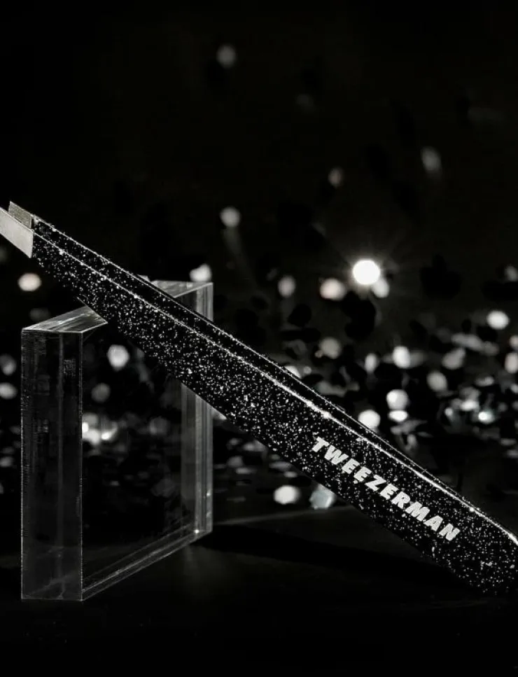 Kvinnor Tweezerman Smink|Slant Tweezer Sparkling Black Anniversary - Sminkborste