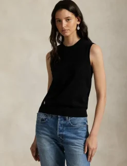 Polo Ralph Lauren Sleeveless Crewneck Sweater - Stickade västar|Kvinnor Västar