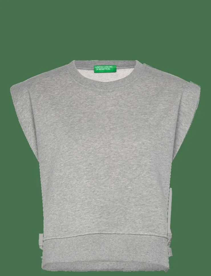 Kvinnor United Colors of Benetton T-Shirts & Toppar|SLEEVELESS SWEATER - Linnen