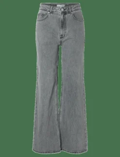 Selected SLFALICE HW WID LONG ELOISE GRE JEA NOOS - Vida byxor|Kvinnor Denimkläder|Jeans