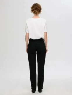 Kvinnor Selected Denimkläder|Jeans|SLFALICE MW STRAIGHT JEANS NOOS - Straight jeans