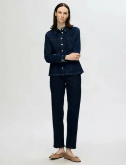 Selected SLFALICE MW STRAIGHT MOON BLUE JEANS - Straight jeans|Kvinnor Denimkläder|Jeans