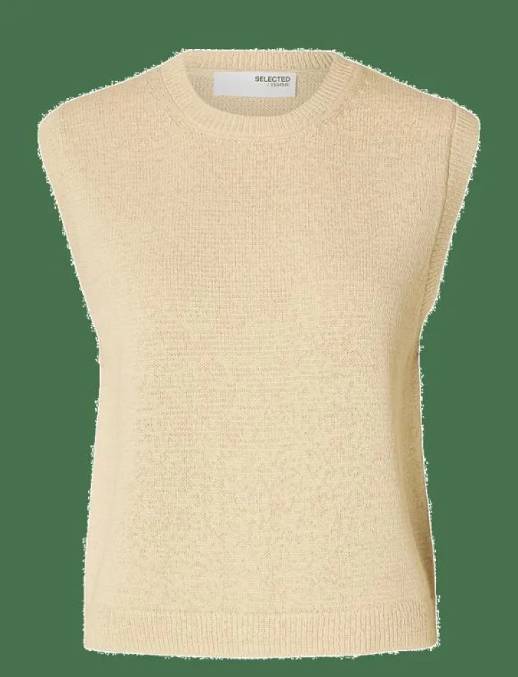 Kvinnor Selected Västar|SLFALMA SL KNIT VEST - Stickade västar