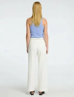 Kvinnor Selected T-Shirts & Toppar|SLFANNA O-NECK STRIPED TANK TOP NOOS - Linnen