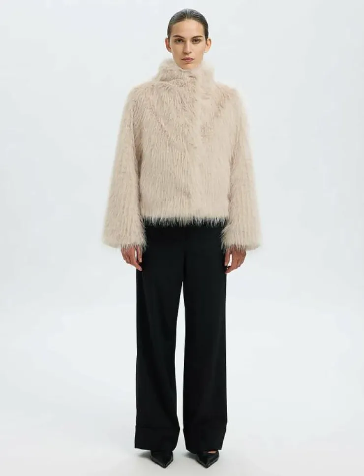 Kvinnor Selected Jackor & Kappor|SLFBREA JACKET #S - Fuskpäls