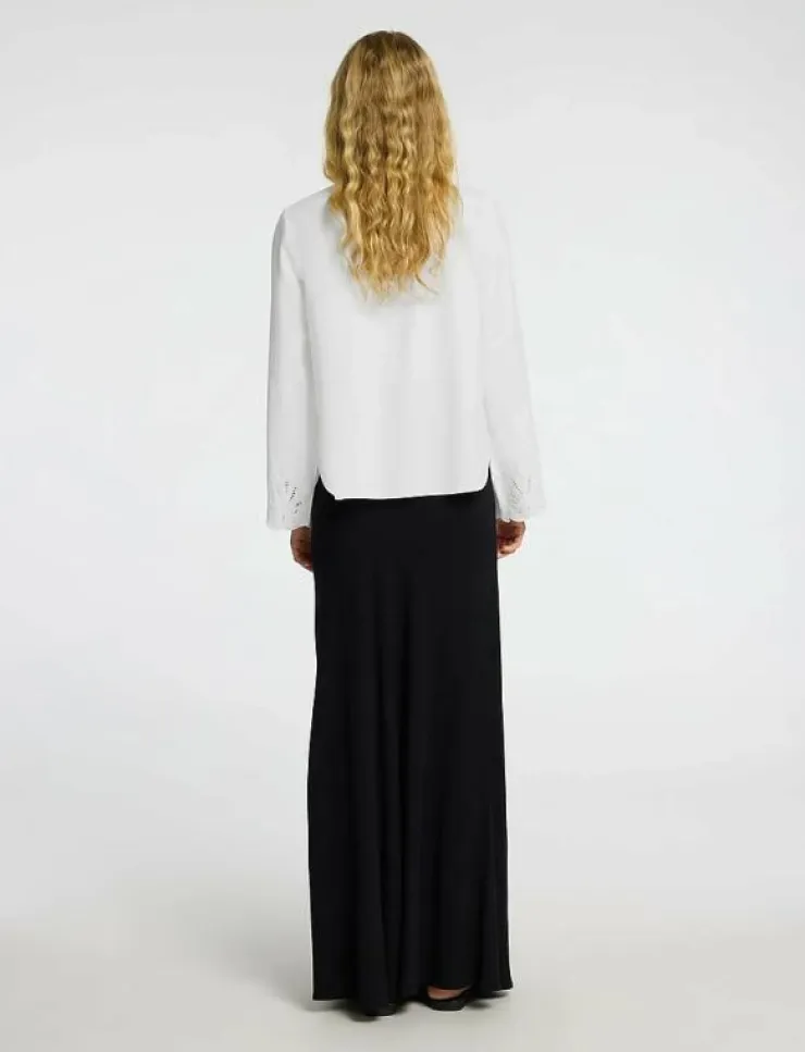 Kvinnor Selected Blusar & Skjortor|SLFDAHLIA LS BRODERI SHIRT NOOS - Långärmade