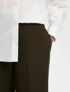 Selected SLFEMMA-TARA MW WIDE PANT NOOS - Kostymbyxor|Kvinnor Byxor