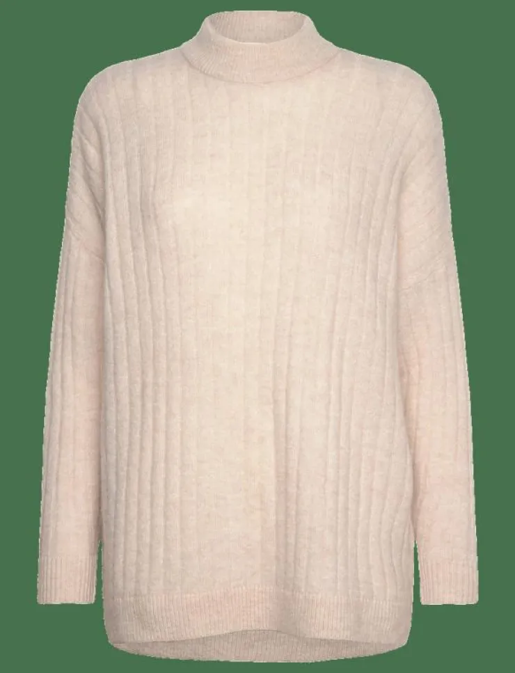 Kvinnor Selected Stickat|SLFMALINE LS KNIT HIGH NECK NOOS - Stickat