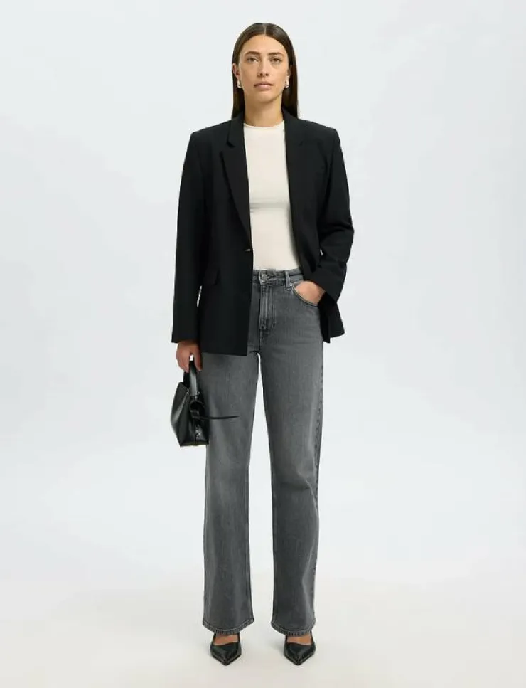 Kvinnor Selected Kavajer|SLFRITA LS CLASSIC BLAZER FD NOOS - Enkelknäppta kavajer