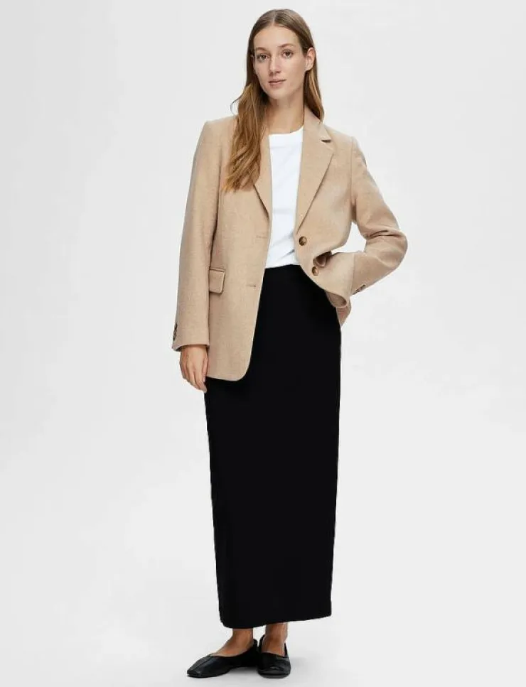 Kvinnor Selected Kjolar|SLFSHELLY MW ANKLE SKIRT NOOS - Maxikjolar