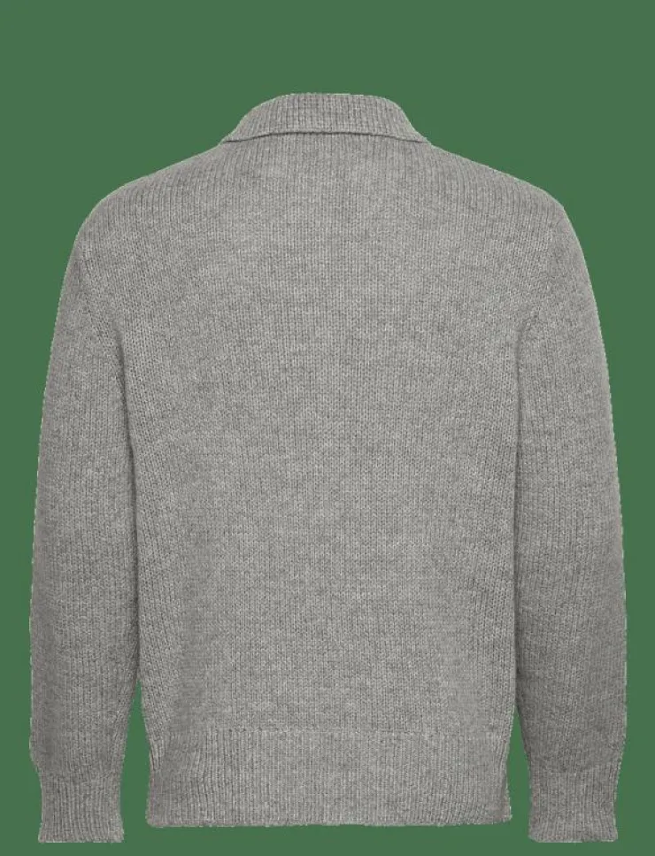Selected SLHCODY LS KNIT RELAXED HALF ZIP POLO - Stickade pikéer| Stickat
