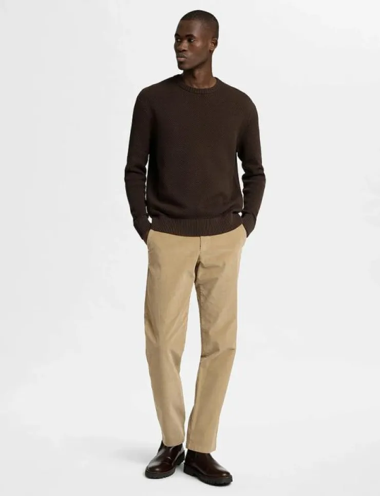 Selected Stickat|SLHHENNY LS KNIT RELAXED CREW NECK - Rundhalsad