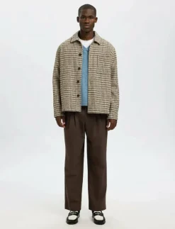 Selected Overshirts|SLHREGARI WOOL BLEND NF UNDYED OVERSHIRT - Jackor & rockar