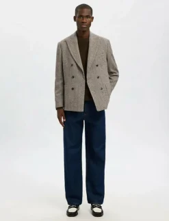 Selected SLHREG-MORRIS HBONE WOOL BLEND DB BLZ - Dubbelknäppta kavajer| Kostymer & Kavajer