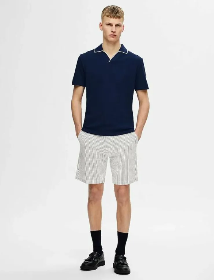 Selected Shorts|SLHREGULAR-KARL SEERSUCKER SHORTS NOOS - Casual shorts