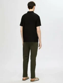 Selected Pikéer|SLHRELAX-PLISSE HALF ZIP SS POLO EX - Kortärmade pikéer