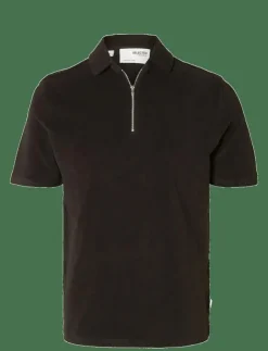 Selected SLHRELAX-TERRY SS ZIP POLO EX - Kortärmade pikéer| Pikéer