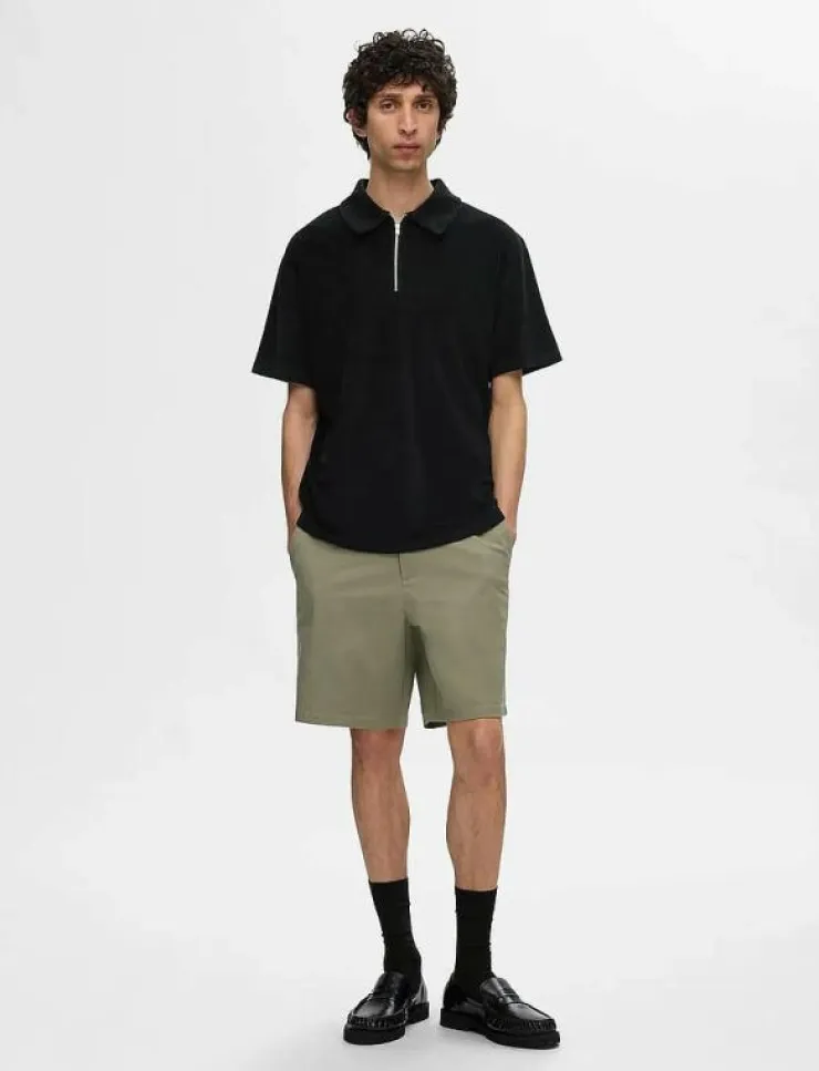 Selected SLHRELAX-TERRY SS ZIP POLO EX - Kortärmade pikéer| Pikéer