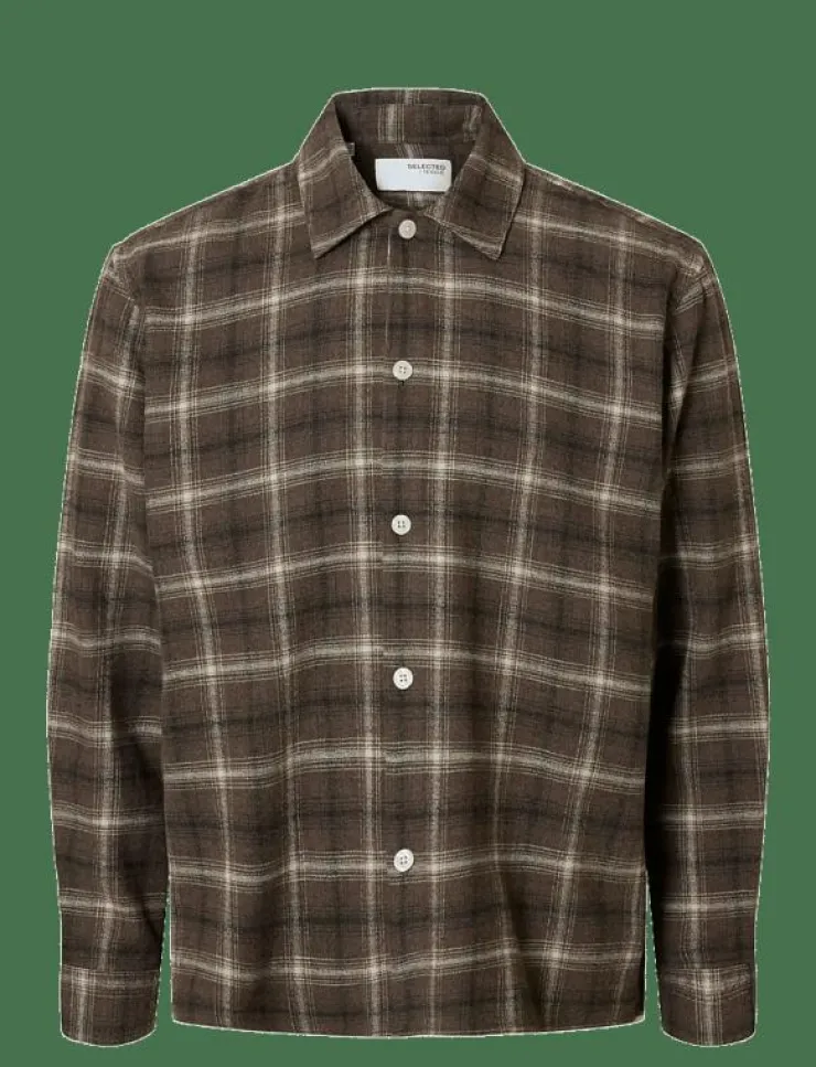 Selected SLHRLXEDWIN CHECK LIGHT OVERSHIRT - Rutiga skjortor| Overshirts