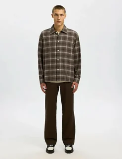 Selected SLHRLXEDWIN CHECK LIGHT OVERSHIRT - Rutiga skjortor| Overshirts