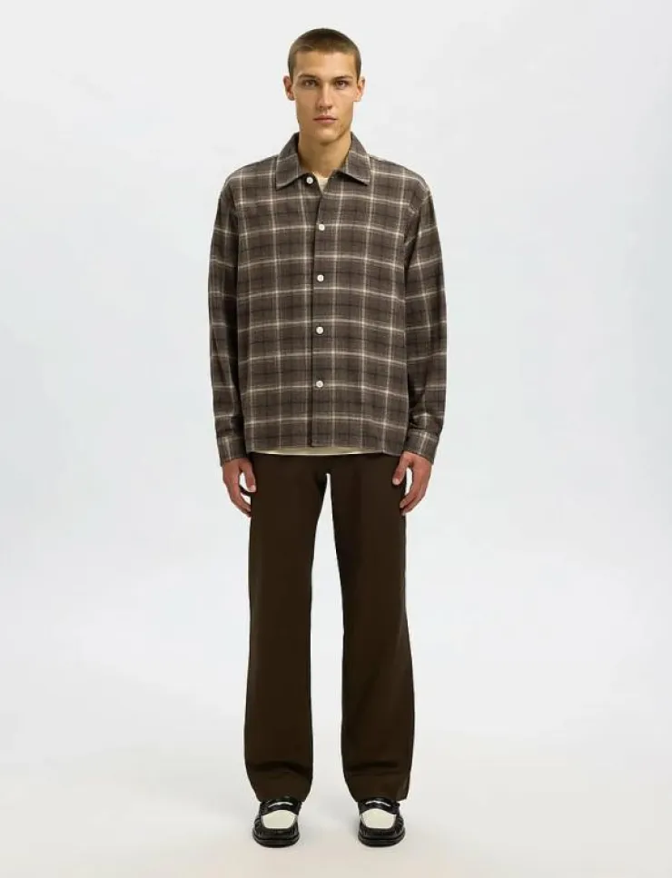 Selected SLHRLXEDWIN CHECK LIGHT OVERSHIRT - Rutiga skjortor| Overshirts