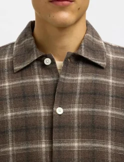 Selected SLHRLXEDWIN CHECK LIGHT OVERSHIRT - Rutiga skjortor| Overshirts